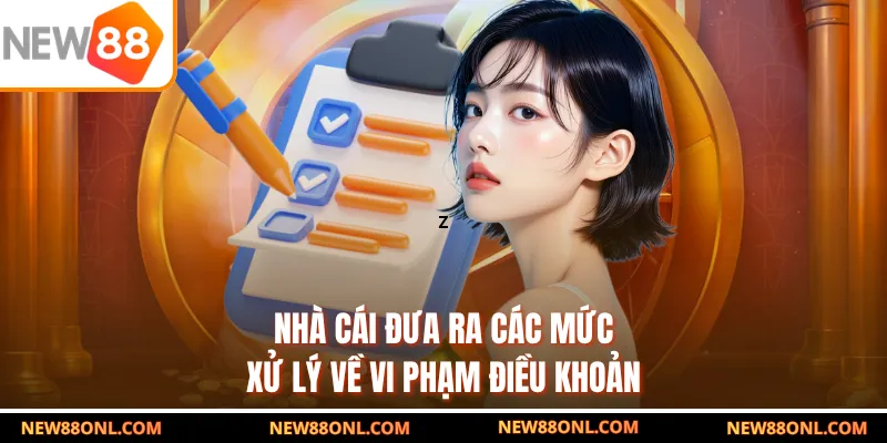 Nhà cái đưa ra các mức xử lý về vi phạm điều khoản